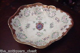 JAPANESE Import  on Meissen &amp; Dresden style pieces pin dish w/coat of ar... - $29.70