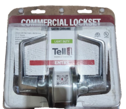 Entry Lockset 2&quot; Lever-Style, Light-Duty, Satin Chrome - Tell CL100201 C... - $29.69