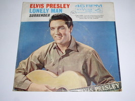 Elvis Presley Surrender Lonely Man 45 RPM Picture Sleeve Vintage RCA Label - £19.86 GBP