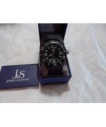 Joshua &amp; Sons Men&#39;s JS65BK Black Swiss Quartz Watch with Black Dial and ... - $56.12
