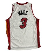 Miami Heat Dwayne Wade #3 Stitch White Adidas Jersey Size Medium Large NBA - $65.44