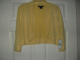 Jessica Howard New Womens Yellow 3/4 Sleeves Open-Font Cardigan     8 - $16.98