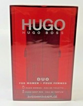 Hugo Boss For Woman Duo Deep Red ~ Woman 0.42 Oz / 12.5 Ml Each Brand New Sealed - £25.88 GBP