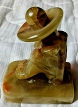 Vintage Onyx Paperweight - Made In Mexico - Siesta Mode - Two Pieces - £10.34 GBP