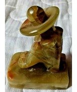 VINTAGE ONYX PAPERWEIGHT - MADE IN MEXICO - SIESTA MODE - TWO PIECES - £10.22 GBP