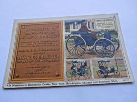 Vintage Springfield Massachusetts Birthplace Of The Automobile POSTCARD-L@@K! - $8.50