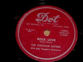 The Fontane Sisters Rock Love You&#39;re Mine 78 Rpm Phonograph Record Dot L... - £18.31 GBP