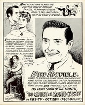 Hurd HATFIELD ORG Rare Joe CAL CAGNO TV AD ART PHOTO - $9.99