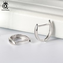ORSA JEWELS Women Silver Hoop Earrings Real 925 Silver Cute Small Trendy Earring - £18.46 GBP