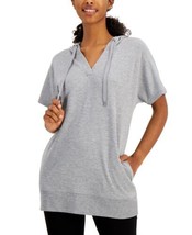 allbrand365 designer Womens Activewear Tunic Hoodie Size X-Small,Stormy Heather - £31.38 GBP