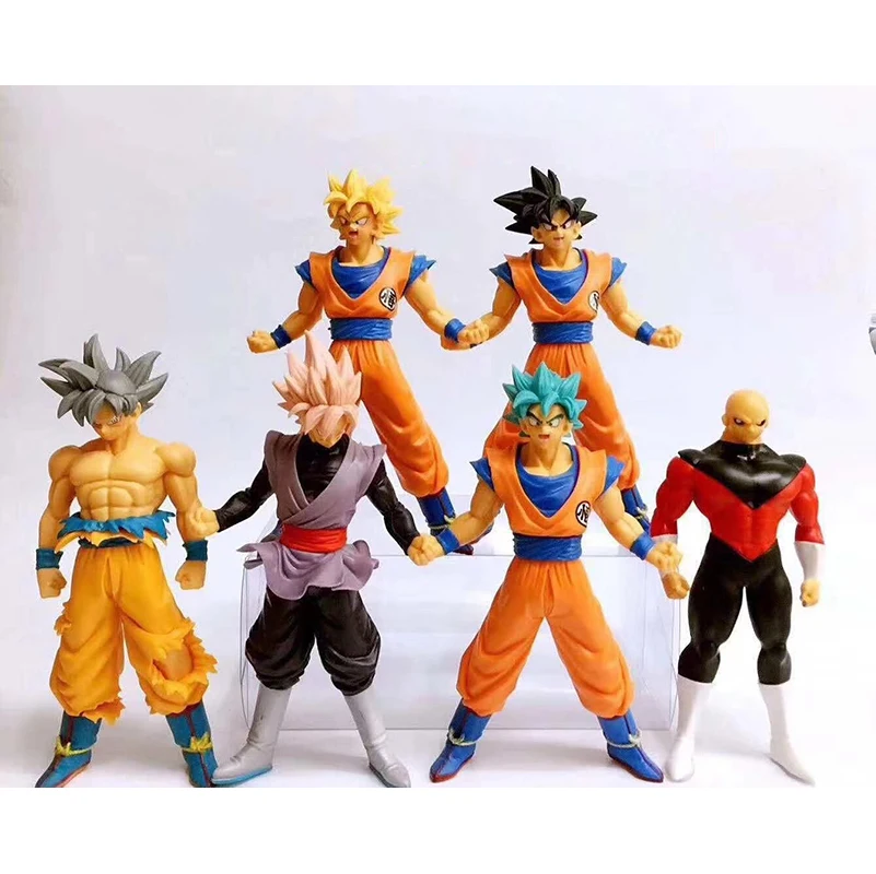 6pcs/Set Dragon Ball Action Figure Saiyan Vegeta Son Goku Broly Jiren Model Toys - £34.40 GBP