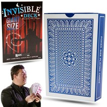 Giant Invisible Card Deck - Blue Jumbo Invisible Card Deck - Easy To Do! - £28.73 GBP