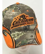 NASCAR ChicagoLand Speed Joliet Illinois Camo Orange Adjustable YOUTH Hat - £15.53 GBP