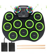 Electronic Drum Set, 9 Drum Pads, Roll Up Electric Drum Set With Headpho... - $81.93