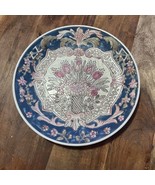 VINTAGE 12-1/4 &quot; MACAU CHINA PORCELAIN PLATE FLOWERS HAND PAINTED &amp; DECO... - €12,15 EUR