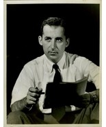 NED CALMER PHOTO c.1950&#39;s TELEVISION NEWS REPORTER B/W ORIGINAL F0052 - £7.81 GBP