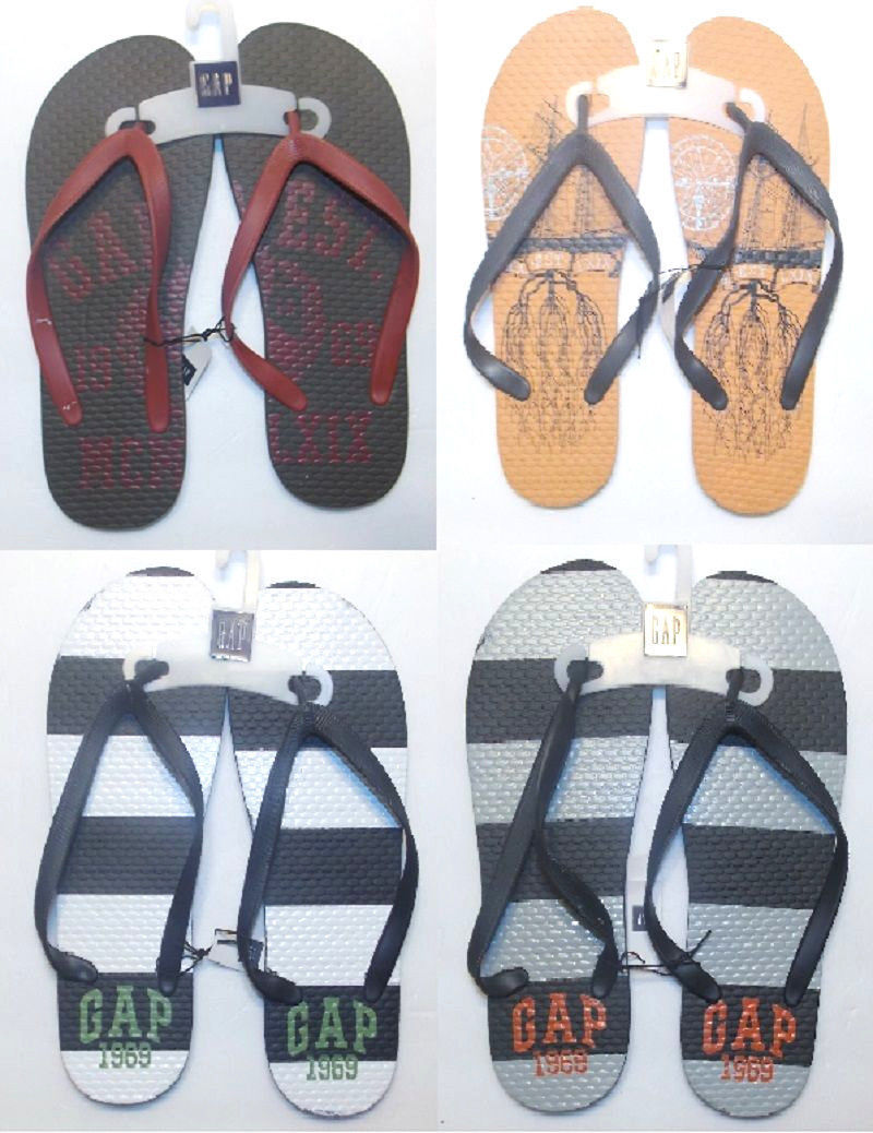 Gap Mens Flip Flop Sandals 4 To Choose From Size 8, 9 or 10 NWT - $8.39