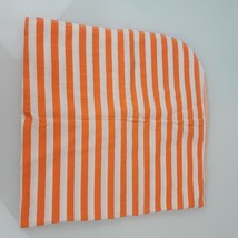 Gerber Orange White Stripe Flannel Receiving Swaddle Baby Blanket 25x28&quot; - £15.68 GBP