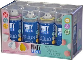 Pintyplus Aqua Spray Paint - Art Set of 8 Water Based 4.2oz Mini Spray Paint - £69.88 GBP