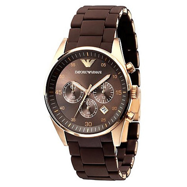Armani AR5890 Gents Brown Dial Sportivo Designer Watch - $128.89