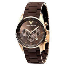 Armani AR5890 Gents Brown Dial Sportivo Designer Watch - £102.14 GBP