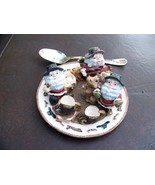 Miniature Collectible WESTERN SANTA CLAUS TEA COMPLETE SET 10-Piece Resin - $6.92