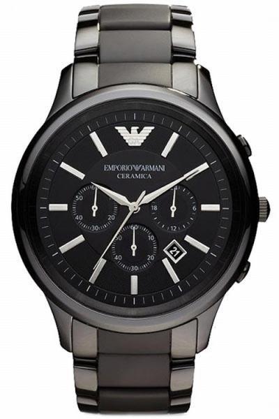 Armani AR1452 Men´s Black Ceramica Chronograph Bracelet Watch