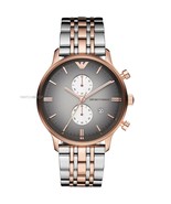EMPORIO ARMANI AR1721 ROSE GOLD-TONE STAINLESS STEEL MENS WATCH - £116.53 GBP