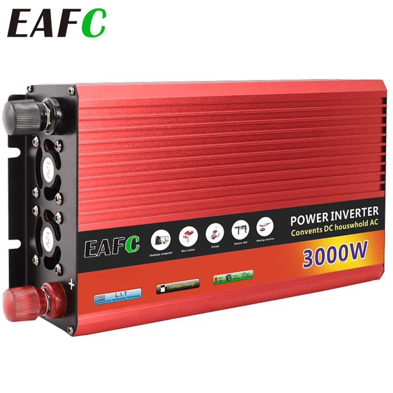 EAFC Inverter DC 12V to AC 220V Power Inverter 3000W 2000W 1000W Portable Car - £46.44 GBP+