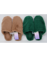 Women&#39;s Emily Puff Scuff Slippers Medium 7-8 Stars Above Beige &amp; Dark Gr... - $18.77