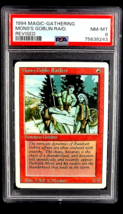 1994 Magic The Gathering Revised Mons&#39;s Goblin Raid PSA 8 Only 19 Graded Higher - £25.96 GBP