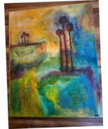 Art Summer Sunset Painting 24x30 - £189.63 GBP