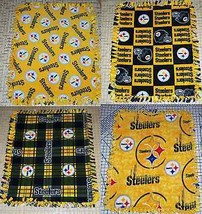 Pittsburgh Steelers Fleece Baby Blanket Pet Lap Travel  30 &quot;x 24&quot;  NFL F... - £34.34 GBP