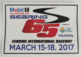 2017 Mobil1 12 Hours of Sebring 65 Years Sticker - $2.99