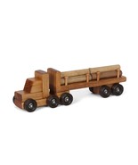 TANK TRACTOR TRAILER TRUCK - Amish Handmade Solid Wood Tanker Toy with L... - £47.94 GBP