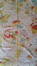 Vintage Strawberry Shortcake Sheet Baby Quilt Blanket Rare  - £35.97 GBP