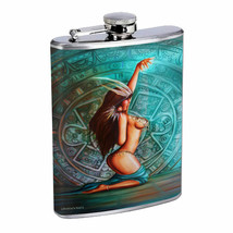 Aztec Warrior D11 Flask 8oz Stainless Steel Hip Drinking Whiskey Rum Scotch - £11.63 GBP