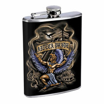 Aztec Warrior D13 Flask 8oz Stainless Steel Hip Drinking Whiskey Rum Scotch - £11.63 GBP