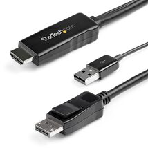 StarTech.com 1ft (30cm) HDMI to DisplayPort Adapter Cable, Active 4K 60H... - $70.91