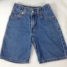 Levis Boys Youth Blue Jean Denim Shorts Size Reg. 7 Straight Loose Fit  - £4.71 GBP