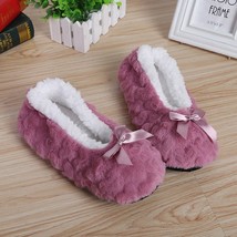 Women Shoes Winter Fur Embroidery Floor Shoe Rose Red 35-38 - £13.62 GBP