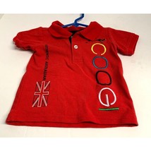 Coogi Boys Baby Infant Size 3 6 months Red Polo Shirt Short Sleeve Spellout - £12.45 GBP