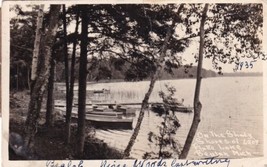 Beulah MI Michigan Platte Lake Shady Shore RPPC Real Photo Postcard E03 - £13.33 GBP