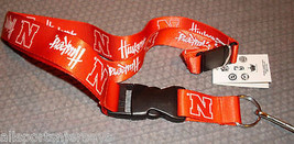 NCAA Nebraska Cornhuskers Logo on Red Lanyard 23&quot; Long 1&quot; Wide by Aminco - £7.41 GBP