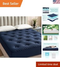 Luxurious King Size Mattress Topper - Gel-Infused Memory Foam for Comfort - $71.99