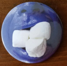 The Blue Man Group Marshmallow Mouth 3&quot; Pinback Button, New - $5.95