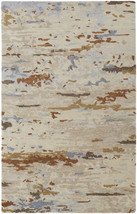 12' X 15' Ivory Blue And Brown Wool Abstract Tufted Handmade Area Rug - €1.874,13 EUR