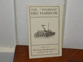 Vintage The “Thompson” Disc Harrow Fold Out Brochure Flier - $11.88
