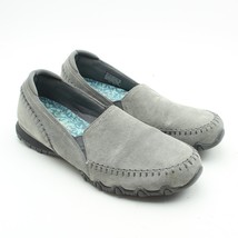 Skechers Relaxed Fit  Gray Suede Leather Casual Shoes Slip on Sneakers S... - £19.35 GBP