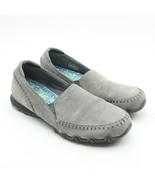 Skechers Relaxed Fit  Gray Suede Leather Casual Shoes Slip on Sneakers S... - £19.71 GBP